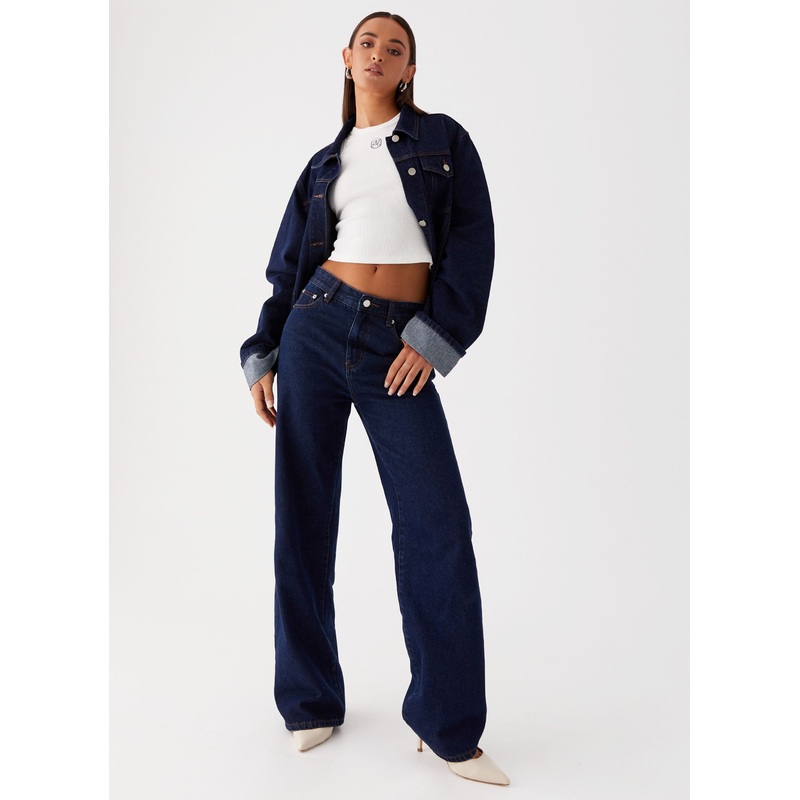 Back Again Straight Leg Denim Jeans – Blue