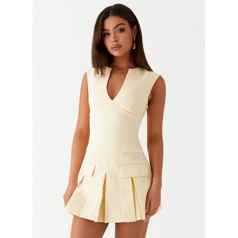 Cassia Mini Dress – Yellow
