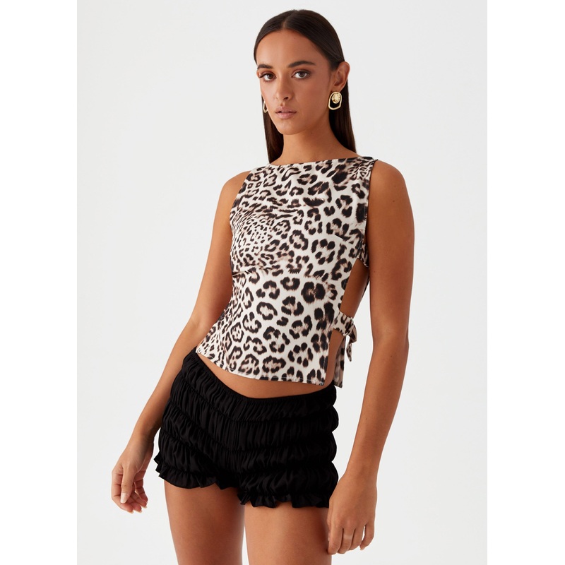 Cherish You Buckle Top – Leopard