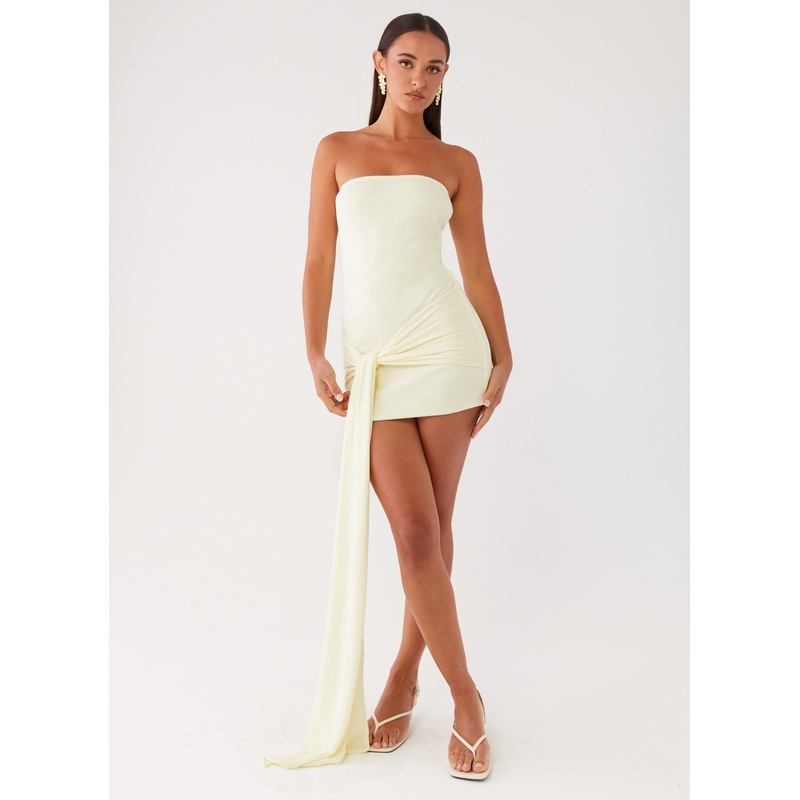 Eternal Gaze Strapless Wrap Mini Dress – Ivory