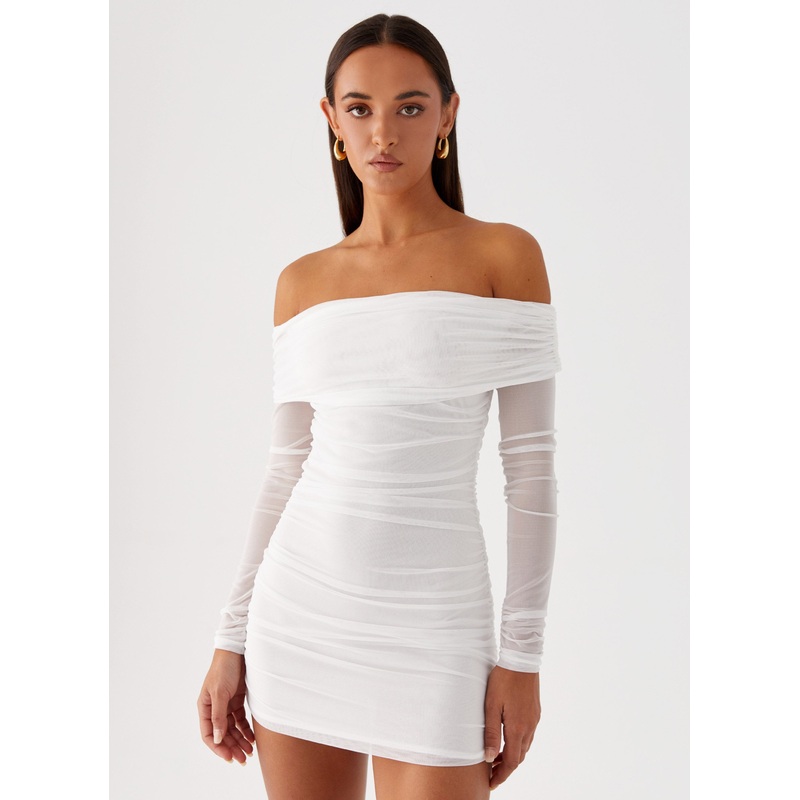 Liquid Spirit Mini Dress – White