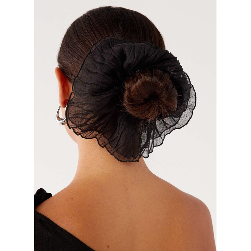 Lucky Clover Scrunchie – Black