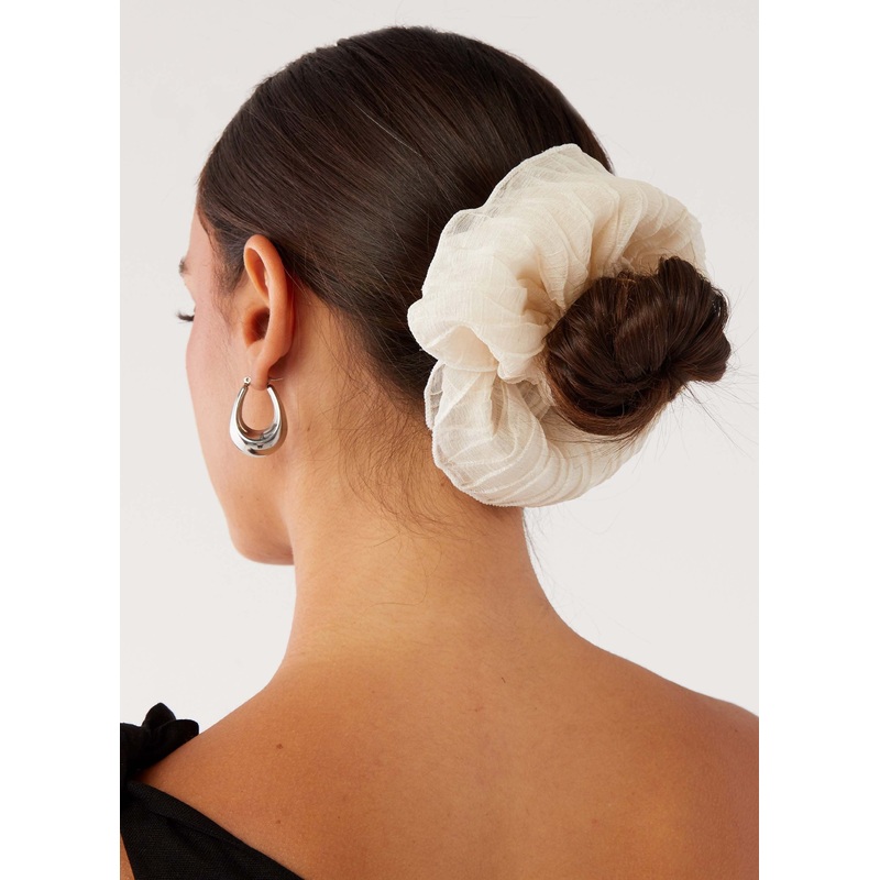 Lucky Clover Scrunchie – White