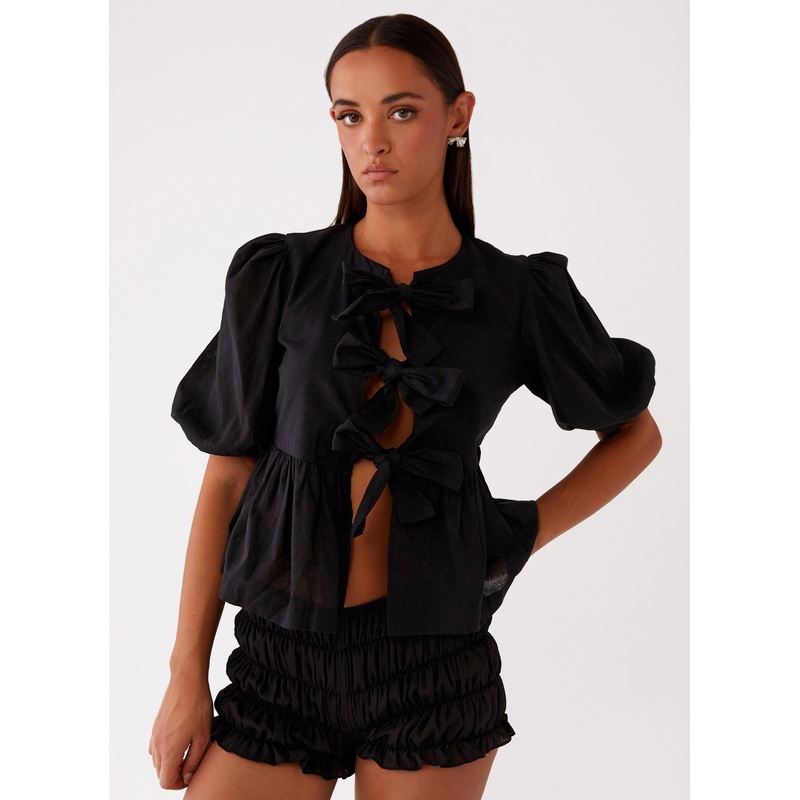 Western Wind Tie Top – Black