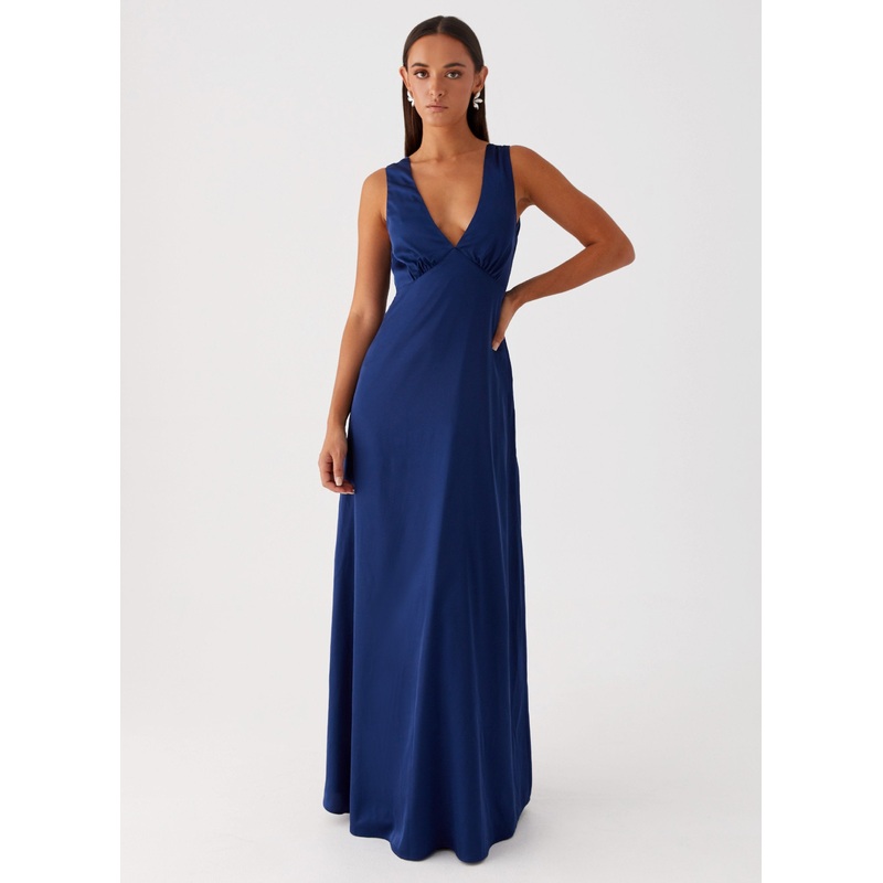 Winnie Cowl Back Maxi Dress – Navy