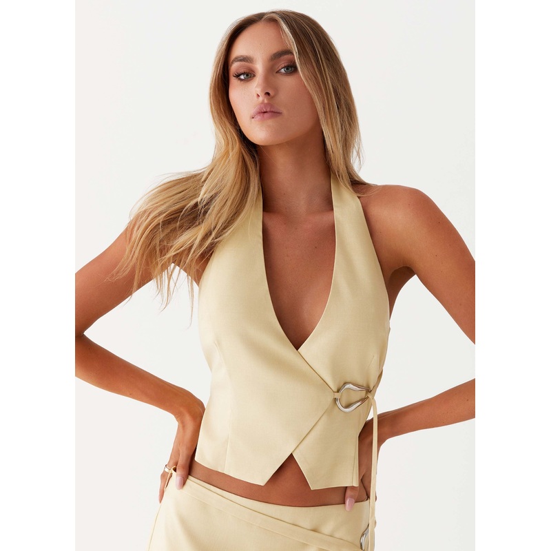 Azura Halter Top – Yellow