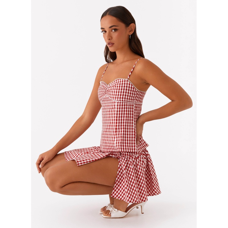 Bellamy Top – Red Gingham