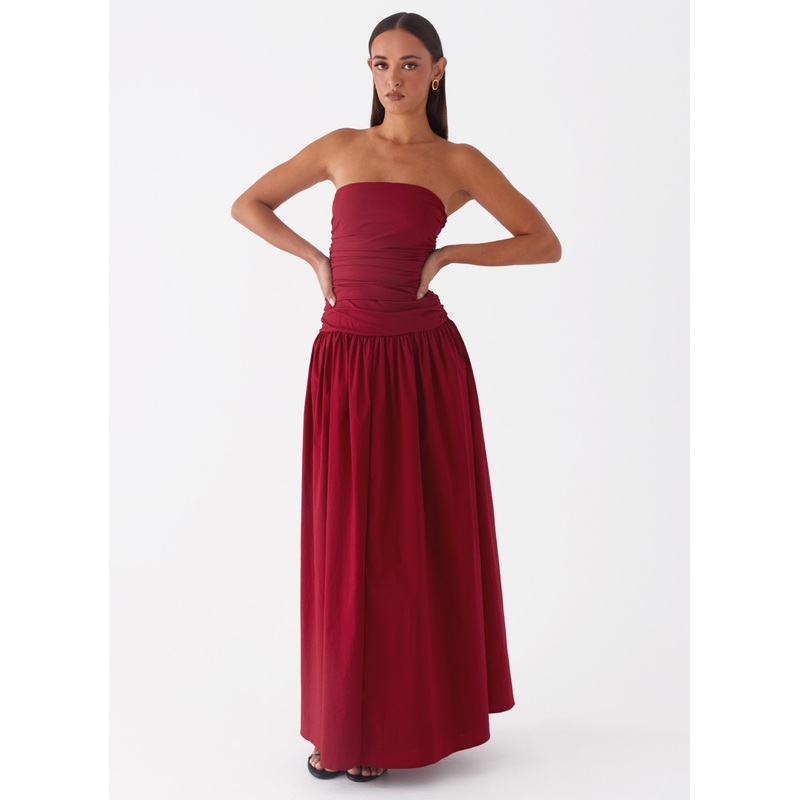 Carmel Maxi Dress – Merlot