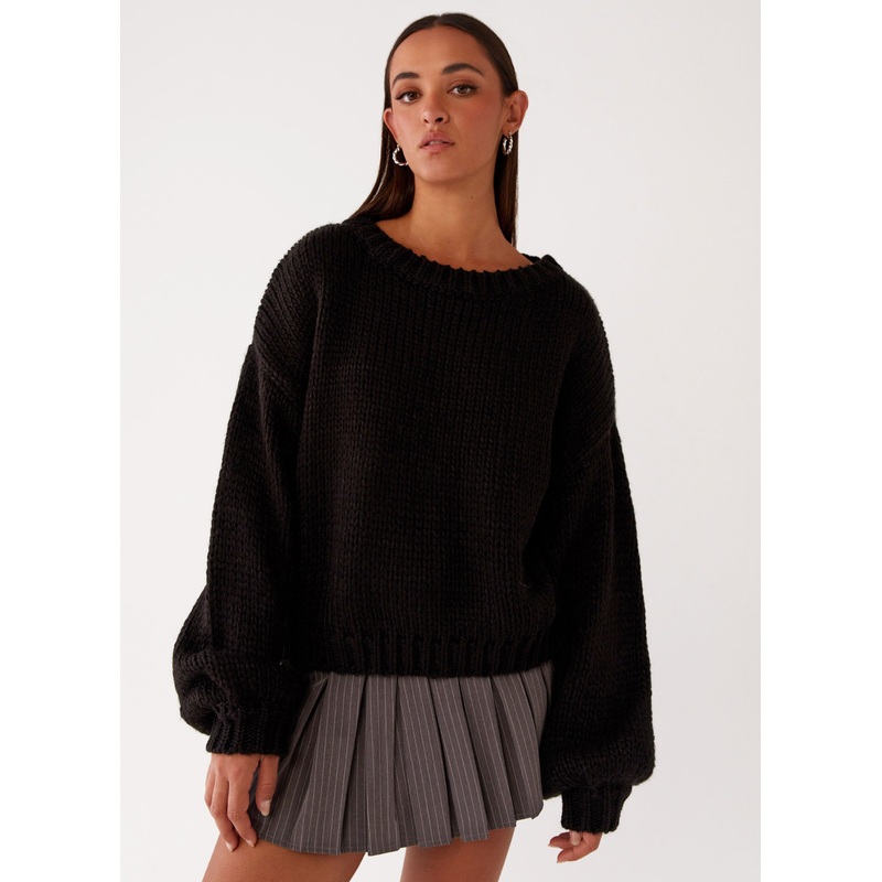 Costella Knit Sweater – Black