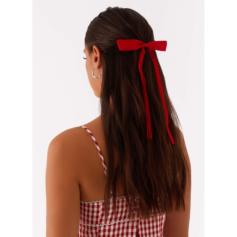 Dorothy Bow Hair Clip – Red