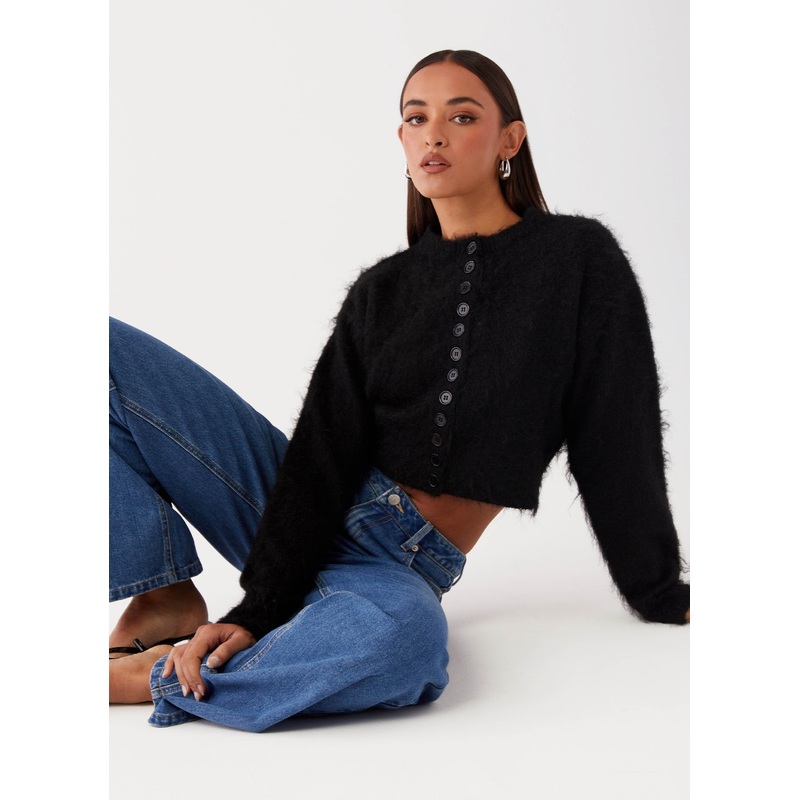 Reign Fitted Cardigan – Black