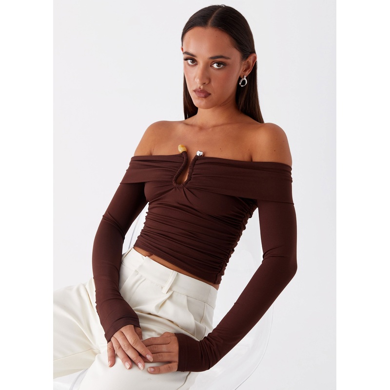 Rudy Long Sleeve Top – Chocolate