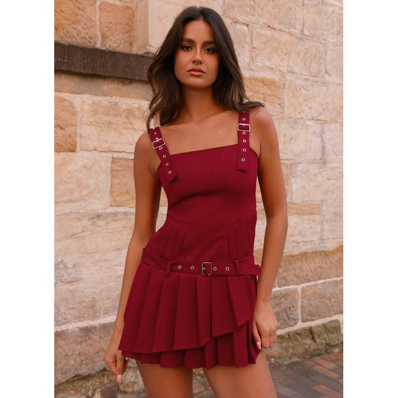 Uma Mini Dress – Cherry Red