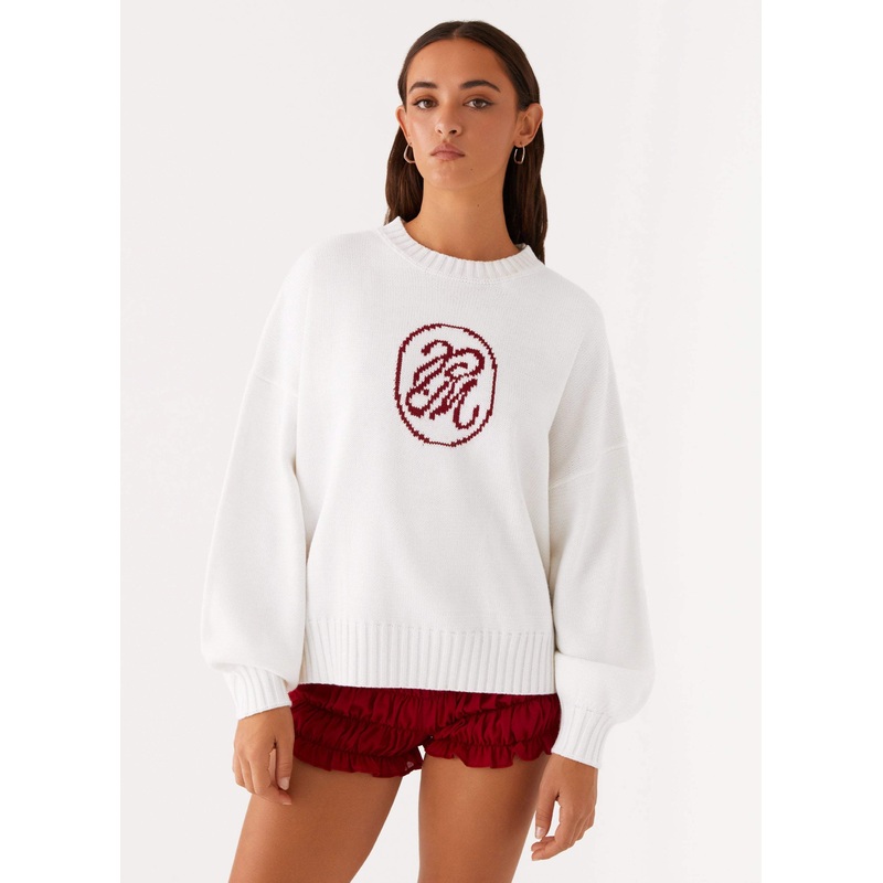 Autograph Oversized Sweater – Ivory