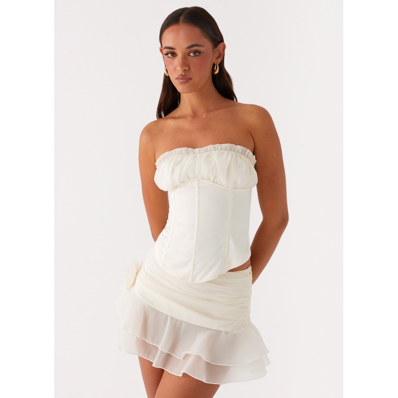 Call Me Never Strapless Corset Top – Ivory