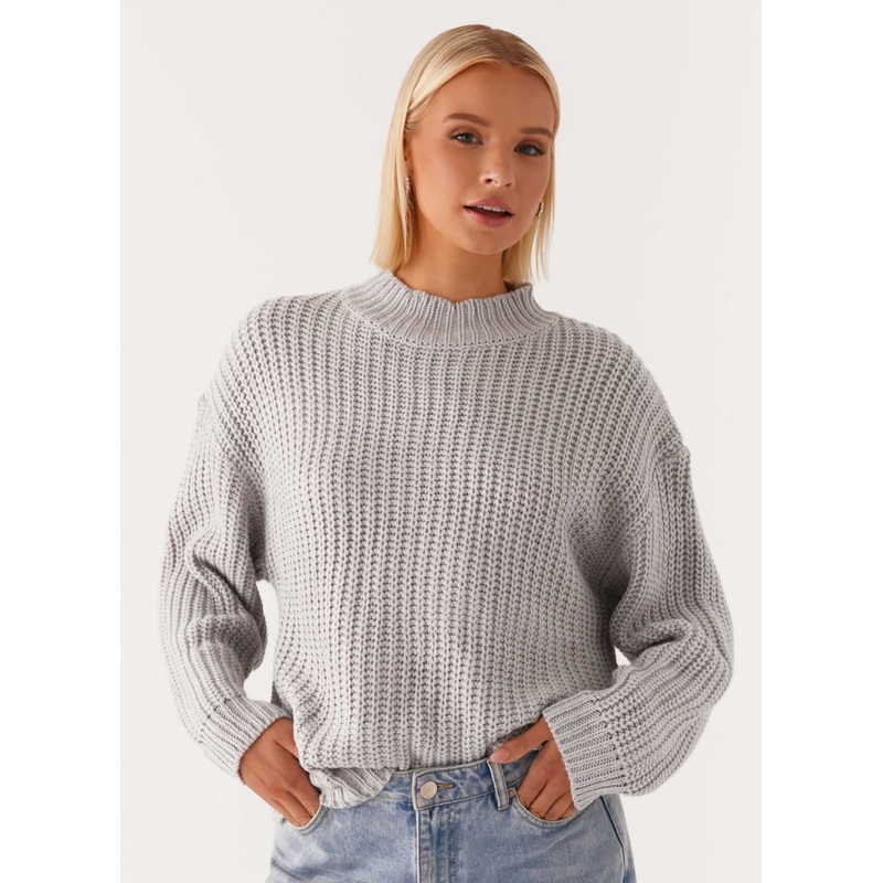 Chester Knit Sweater – Grey