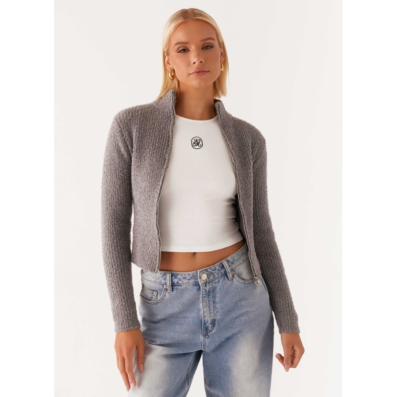 Corinne Knit Cardigan – Grey