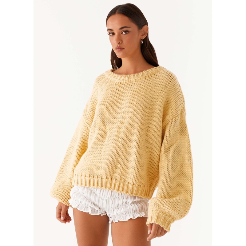 Costella Knit Sweater – Yellow