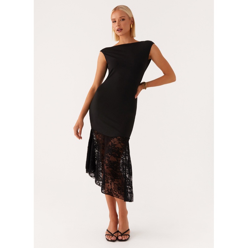 Deshira Midi Dress – Black