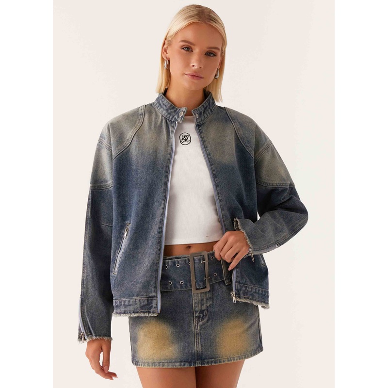 Not Like Us Denim Jacket – Vintage