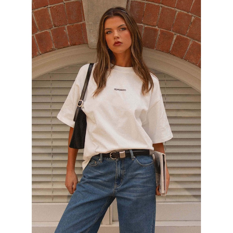 Signature Oversized Tee – White