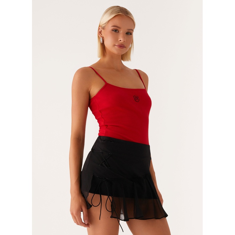 Siobhan Tie Side Mini Skirt – Black