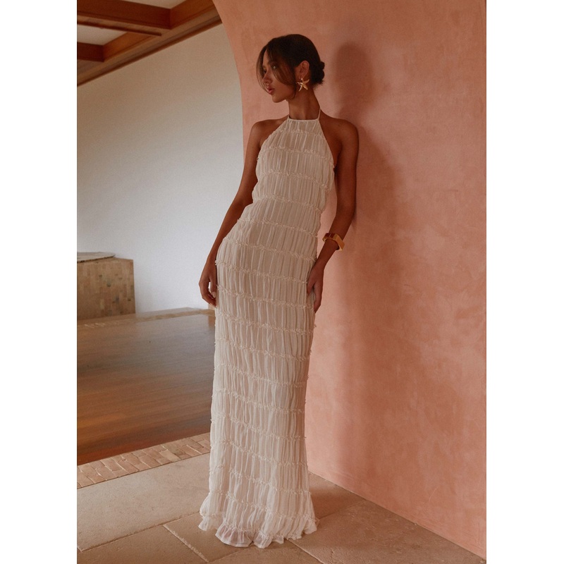 Aullie Maxi Dress – Ivory