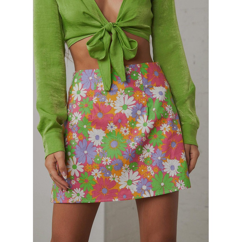 Brady Mini Skirt – 70s Floral
