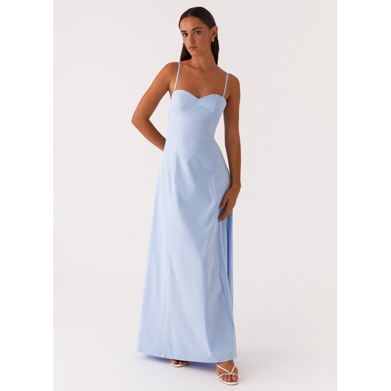 Clear As Day Maxi Dress – Blue