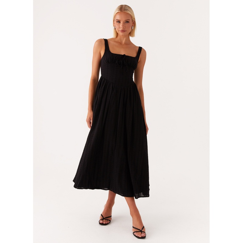 Pascuelle Midi Dress – Black