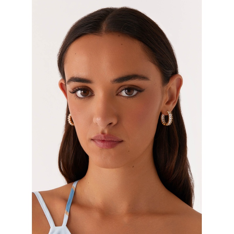 Precious Hoop Earrings – Gold