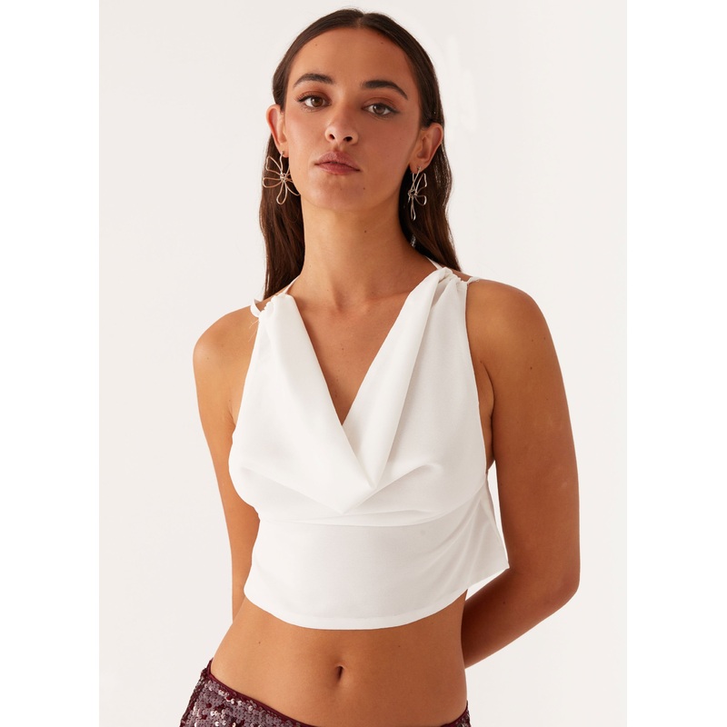 Suki Halter Top – White