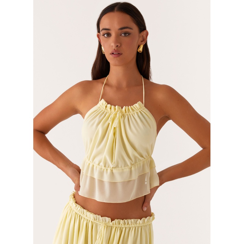 Zaya Backless Top – Yellow