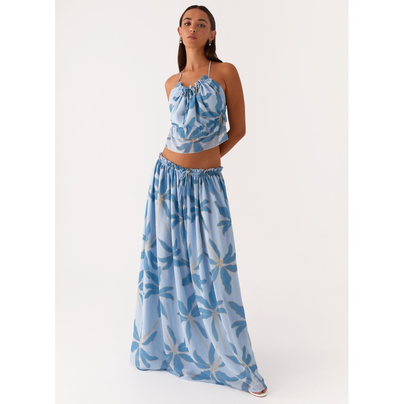 Zaya Maxi Skirt – Opulent Blue