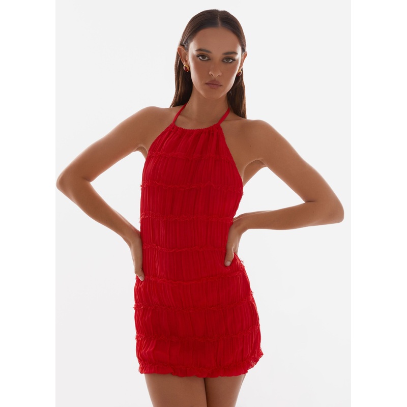 Aullie Mini Dress – Red