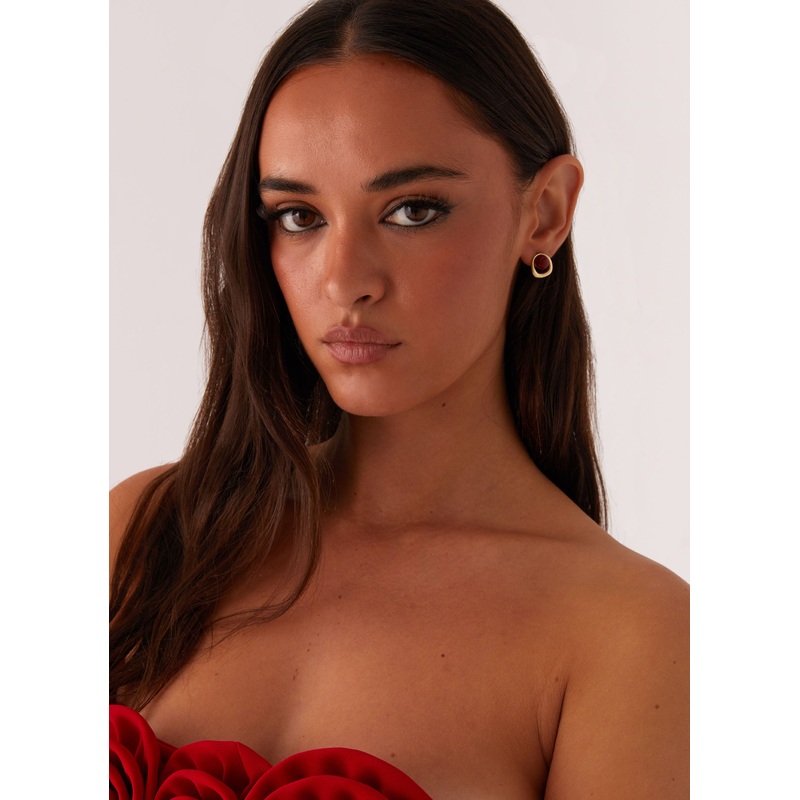 Cherry On Top Earrings – Red