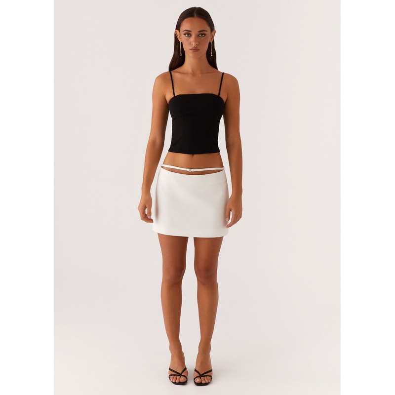 Concrete Jungle Mini Skirt – Off White