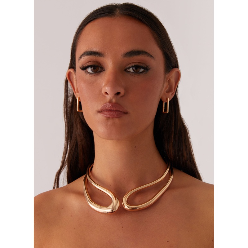 Connection Choker Necklace – Gold