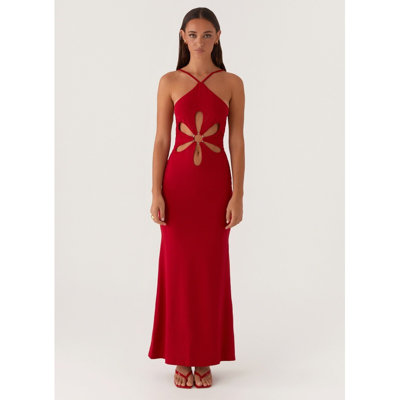 Grow Together Maxi Dress – Red