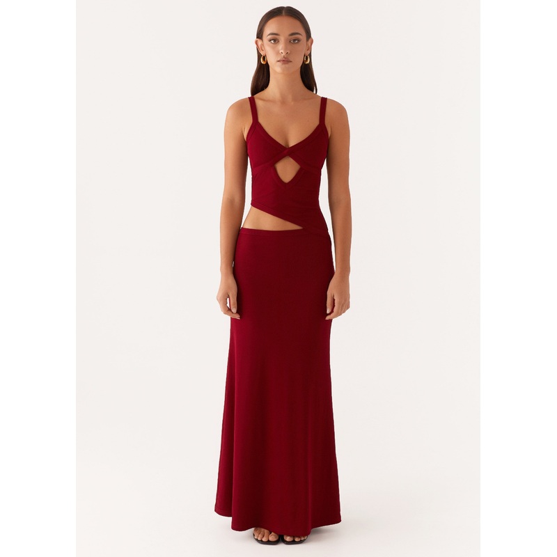 Jocelyn Maxi Dress – Maroon