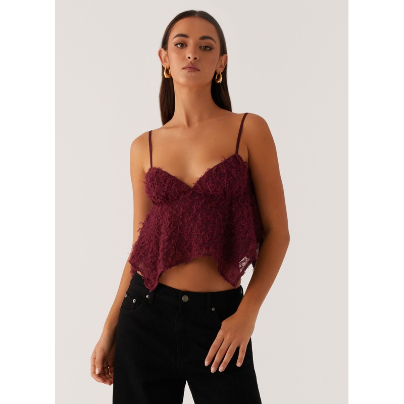 Katya Asymmetric Top – Maroon