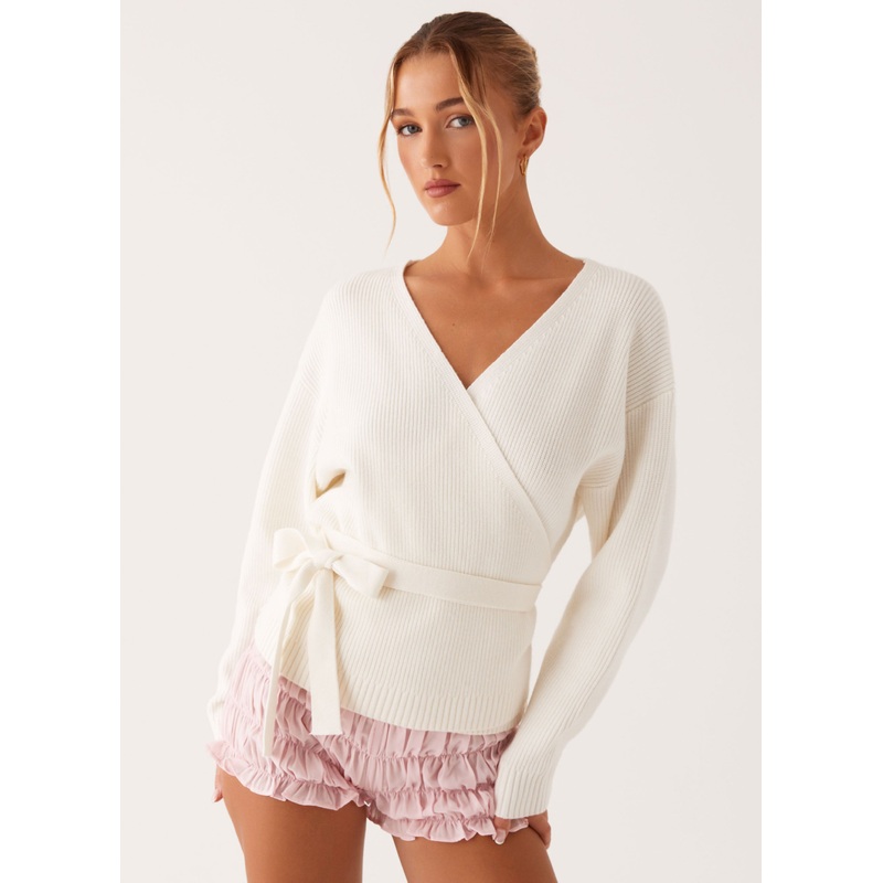 Leela Wrap Cardigan – Ivory