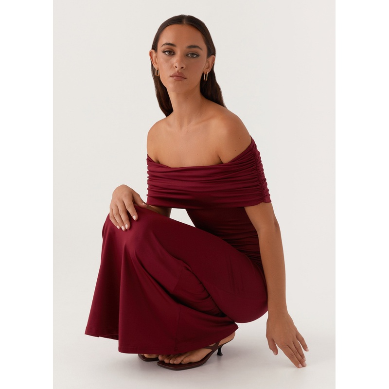 Maude Maxi Dress – Maroon