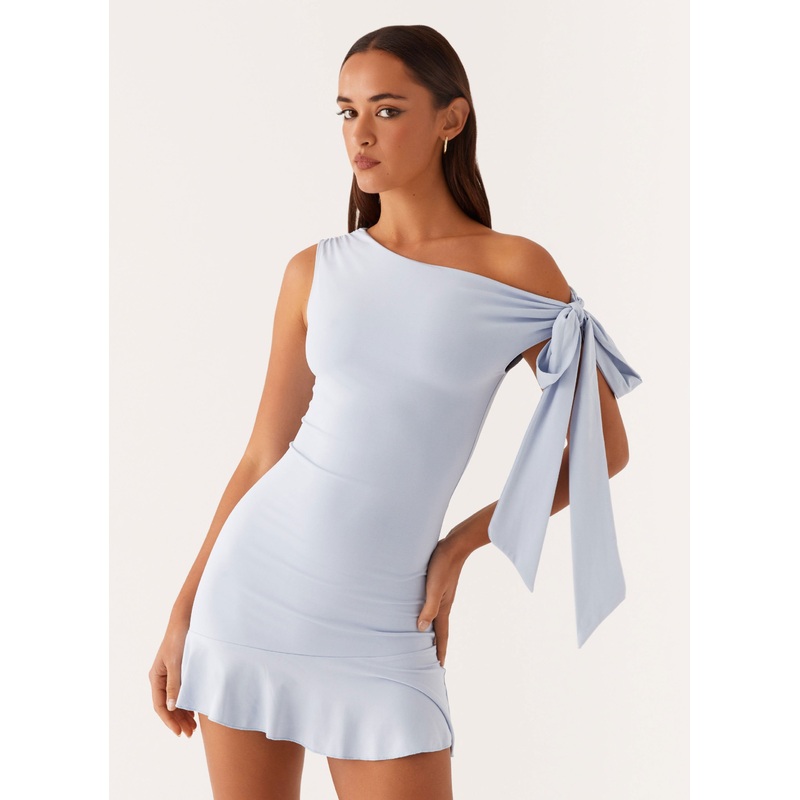 Palm House Mini Dress – Blue