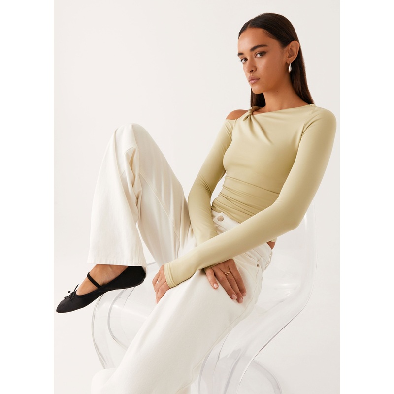 Calica Long Sleeve Top – Pastel Green