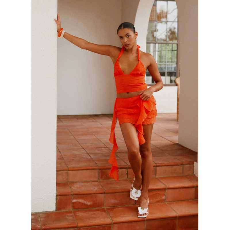 End Of Us Mini Skirt – Orange