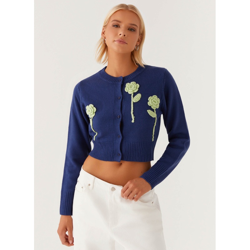 Everest Knit Cardigan – Navy
