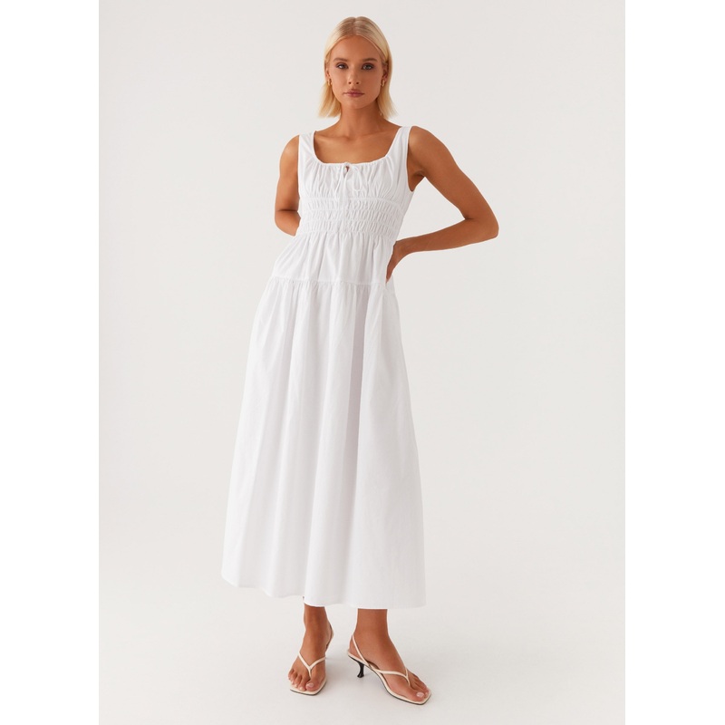 Jacintha Midi Dress – White