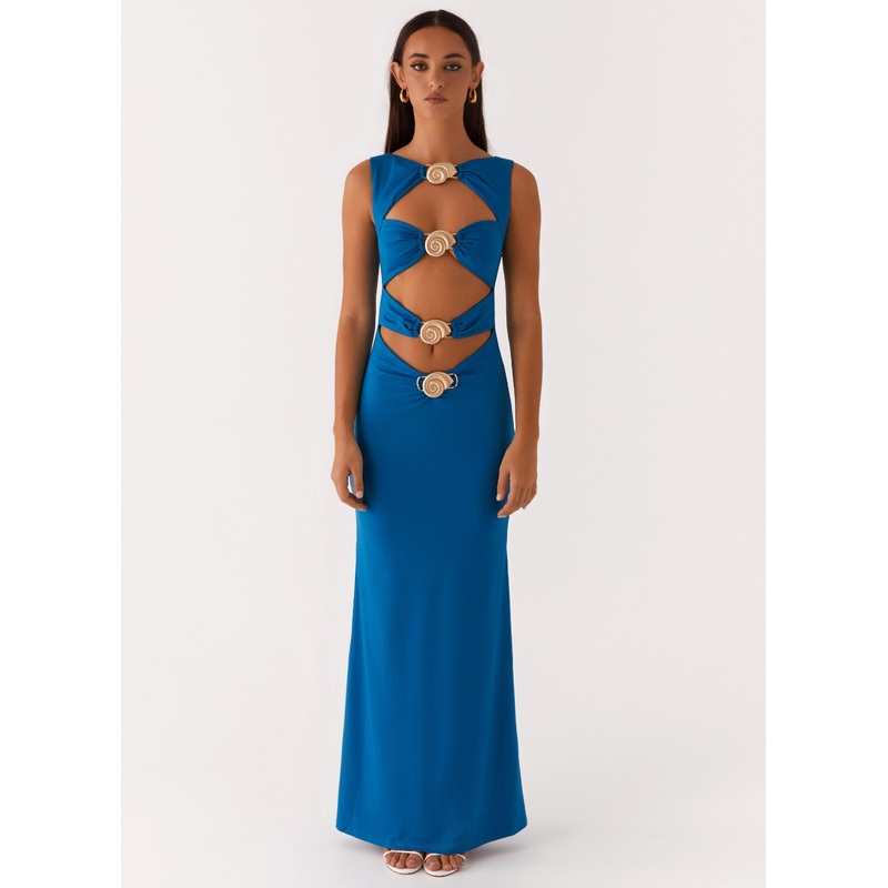 Lagoon Cut Out Maxi Dress – Royal Blue