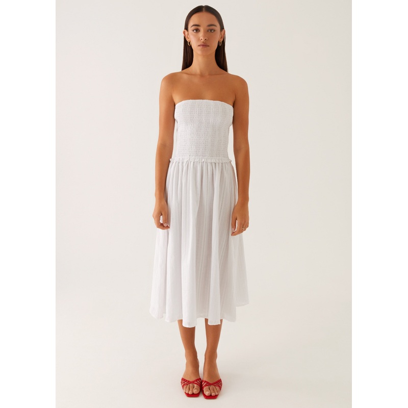 Lulie Shirres Midi Dress – Ivory